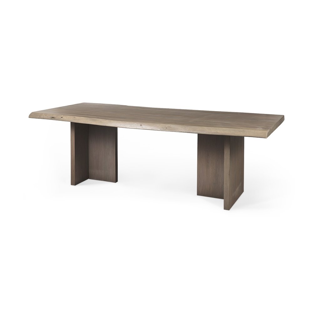 94" Natural Dining Table on a white background
