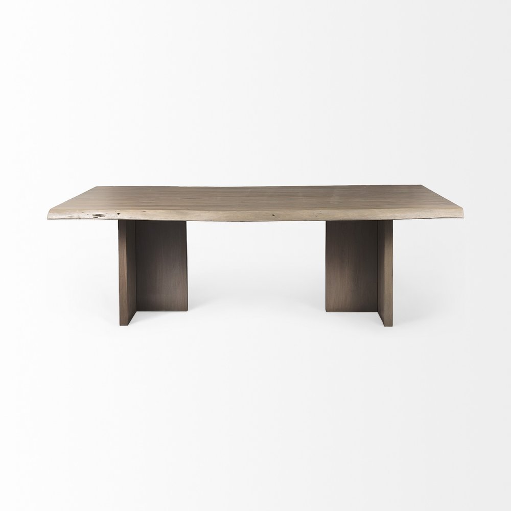 94" Natural Dining Table on a white background