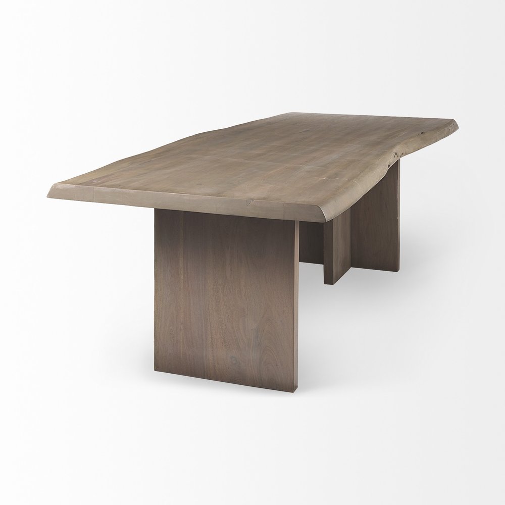 94" Natural Dining Table on a white background