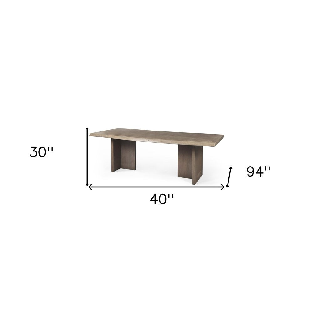 94" Natural Dining Table on a white background