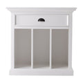 31" White Solid and Manufactured Wood Nightstand. Nightstands & bedside table isolated on a plain white background, in a white wood finish.