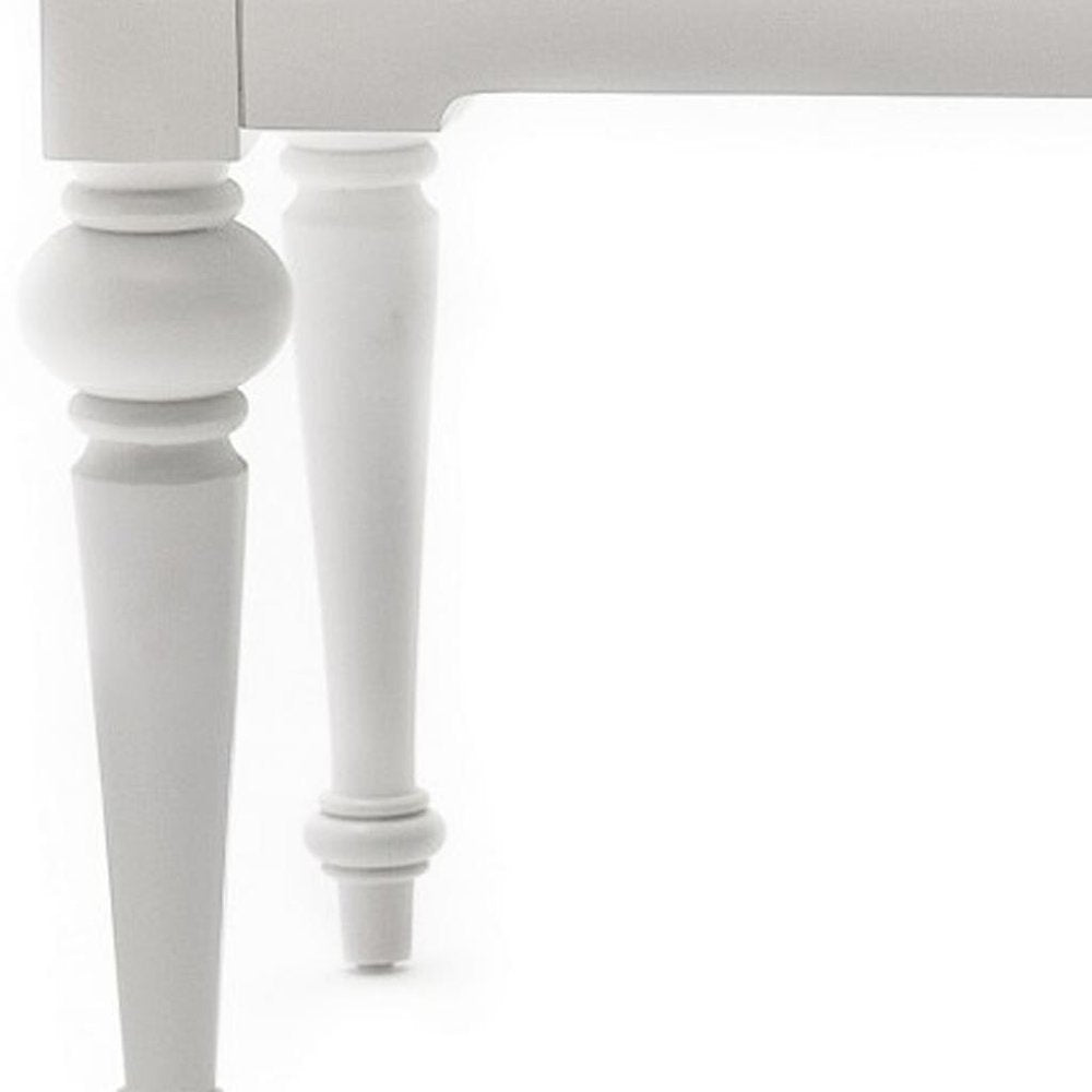 94" White Solid Wood Dining Table on a white background