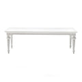 94" White Solid Wood Dining Table on a white background