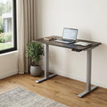 Adjustable Black and Gray Stainless Steel Rolling Standing Desk