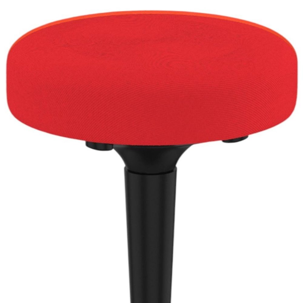 Red and Black Adjustable Height Swivel Office Chair