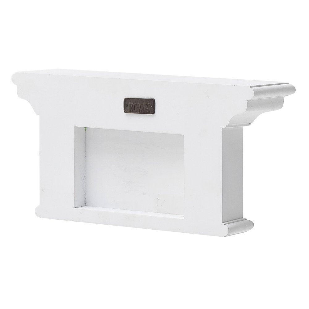 Classic White Two Hook Hanging Coat Rack on a white background