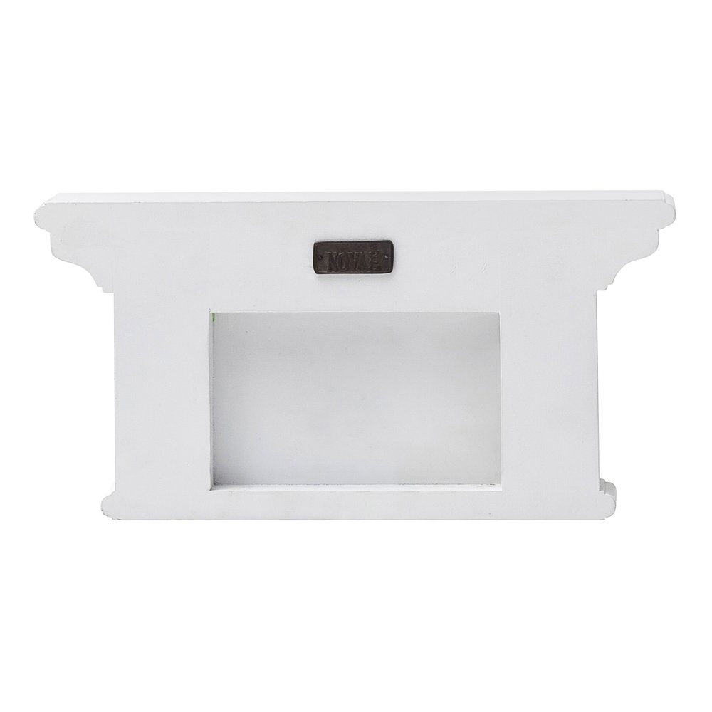 Classic White Two Hook Hanging Coat Rack on a white background