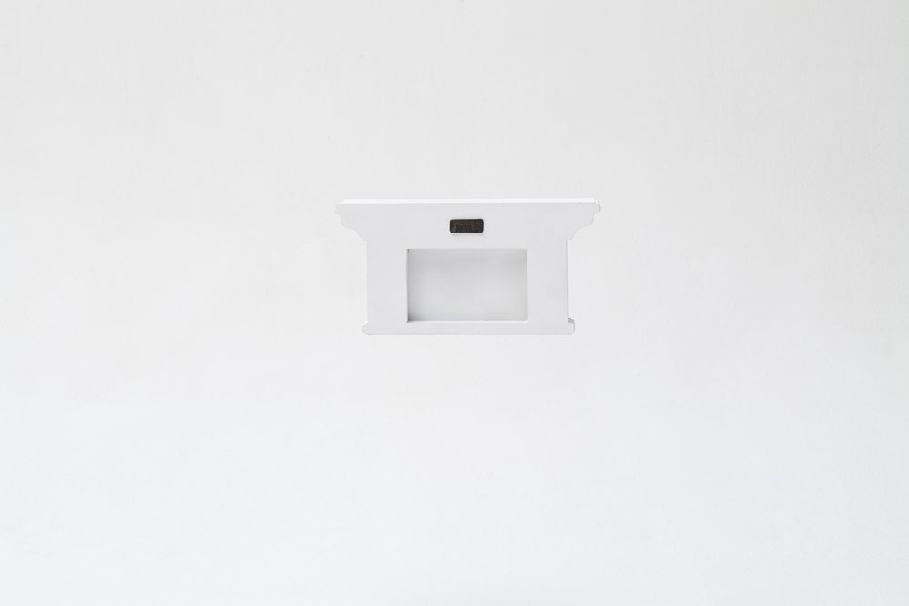 Classic White Two Hook Hanging Coat Rack on a white background