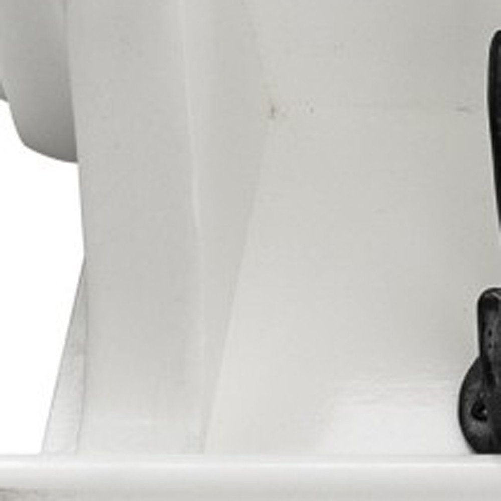 Classic White Wood Wide Six Hook Coat Rack close-up detail