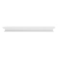 47" Classic White XL Floating Wall Shelf. Wall mounted shelve isolated on a plain white background, in a white wood finish.