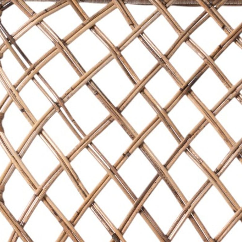 Set of Two Cream Woven Rattan Outdoor Accent Chairs on a white background