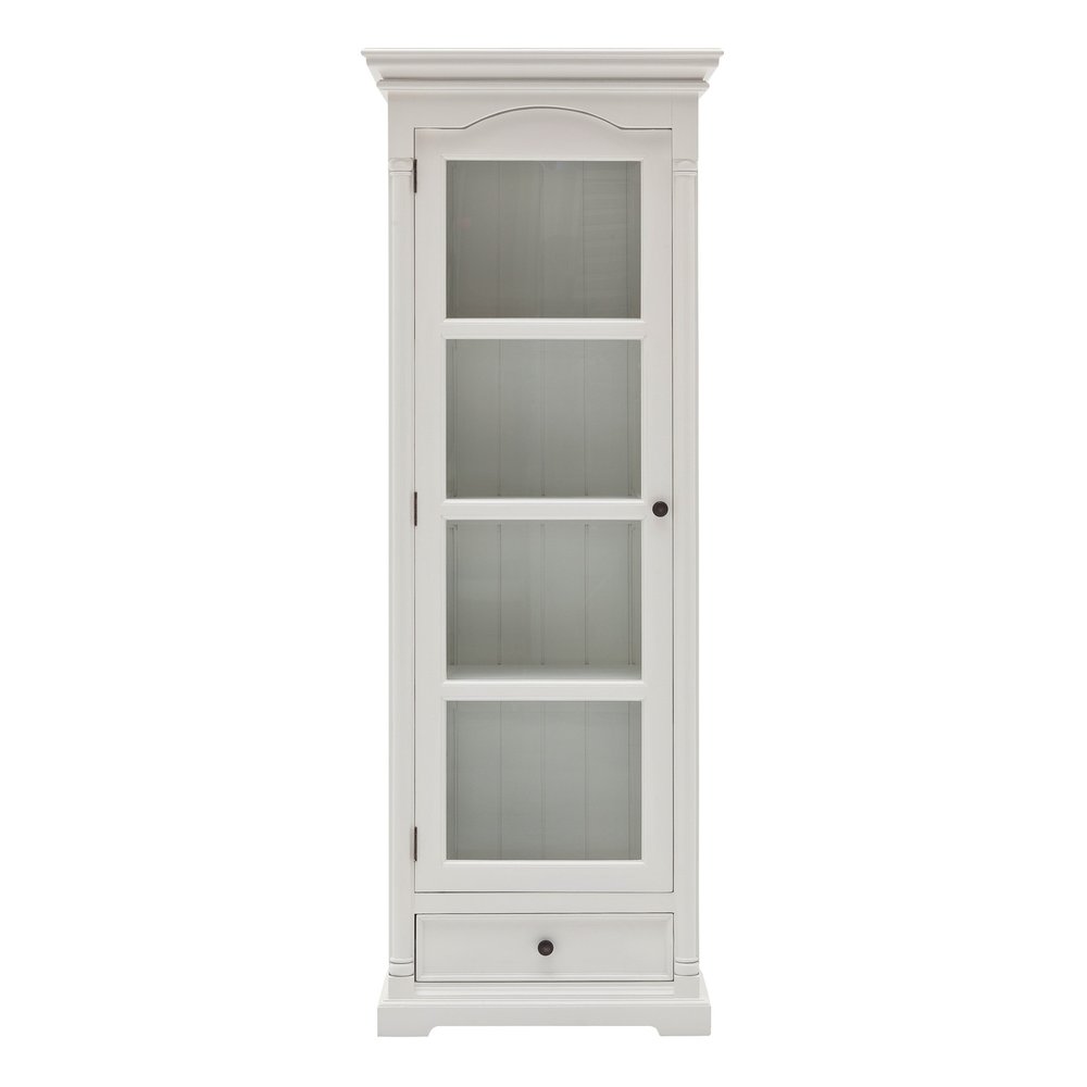 75" White Solid Wood Pantry Or Storage Closet on a white background