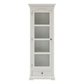75" White Solid Wood Pantry Or Storage Closet on a white background
