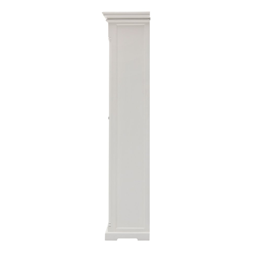 75" White Solid Wood Pantry Or Storage Closet on a white background