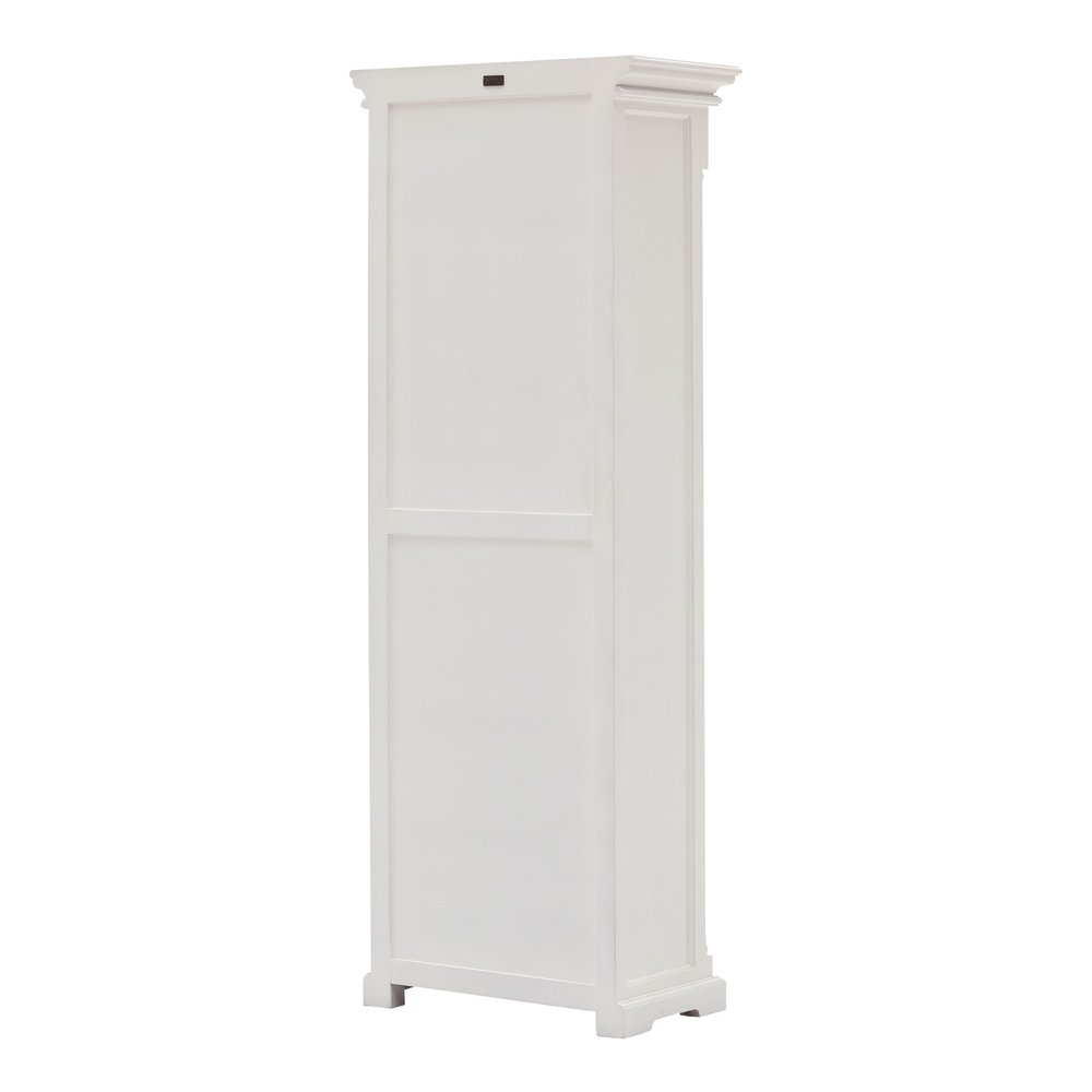 75" White Solid Wood Pantry Or Storage Closet on a white background