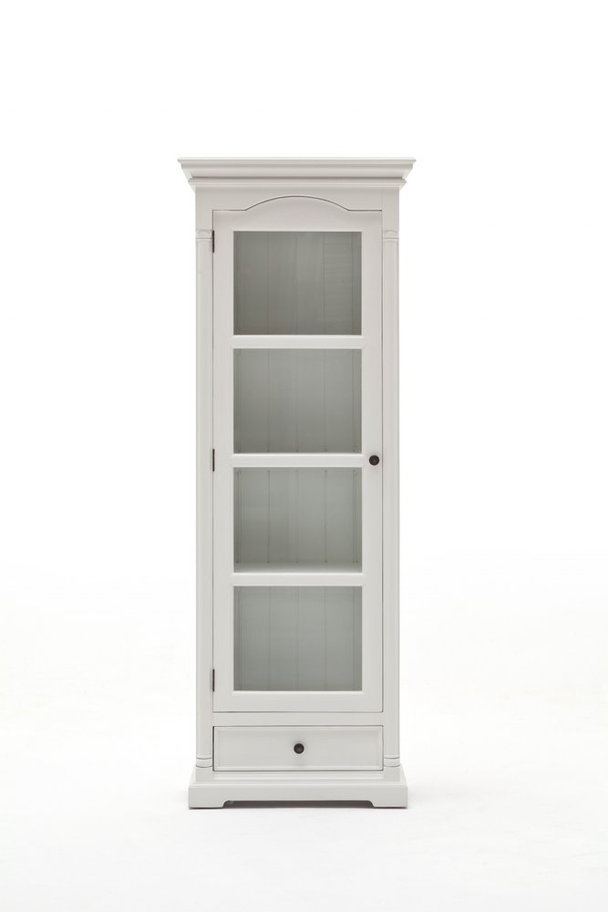 75" White Solid Wood Pantry Or Storage Closet on a white background