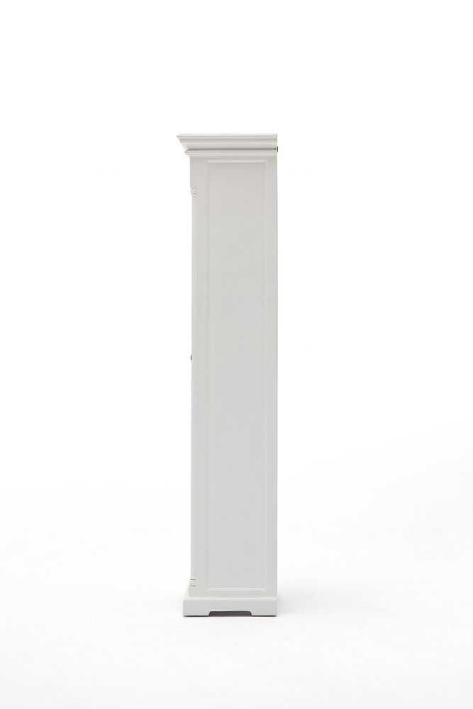 75" White Solid Wood Pantry Or Storage Closet on a white background