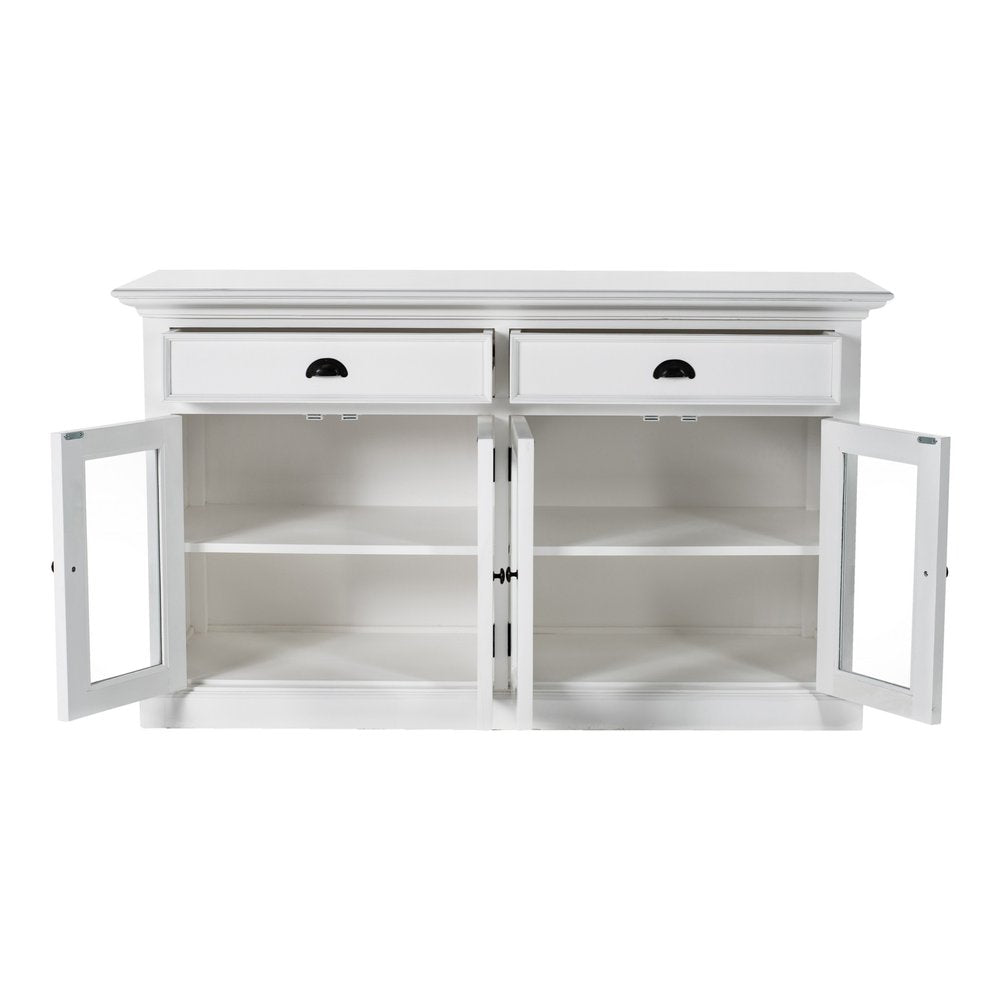Classic White Small Buffet Table on a white background