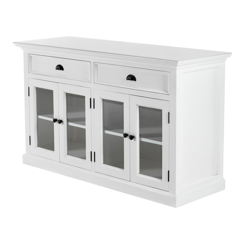 Classic White Small Buffet Table on a white background
