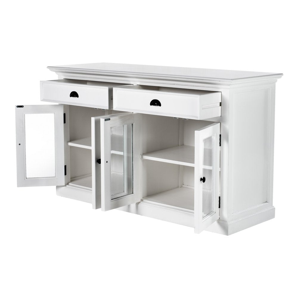 Classic White Small Buffet Table on a white background