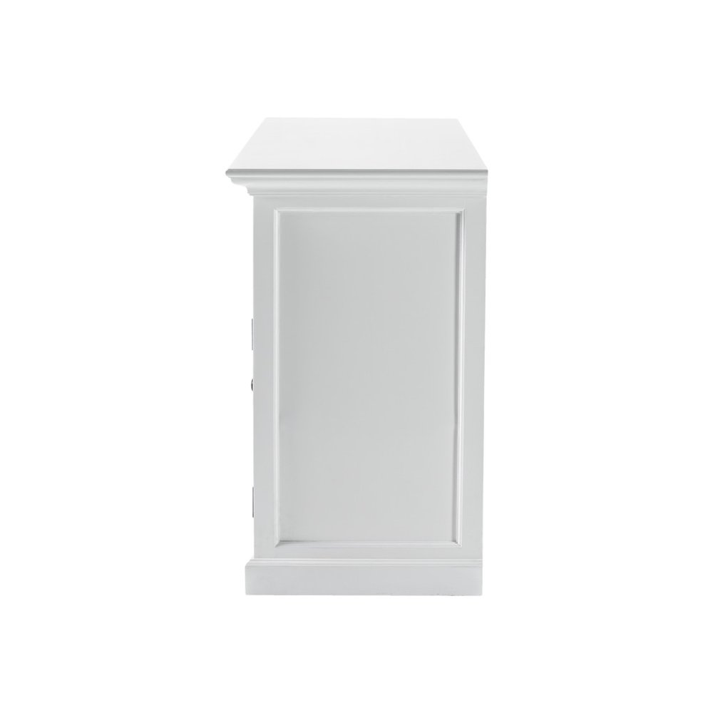 Classic White Small Buffet Table on a white background