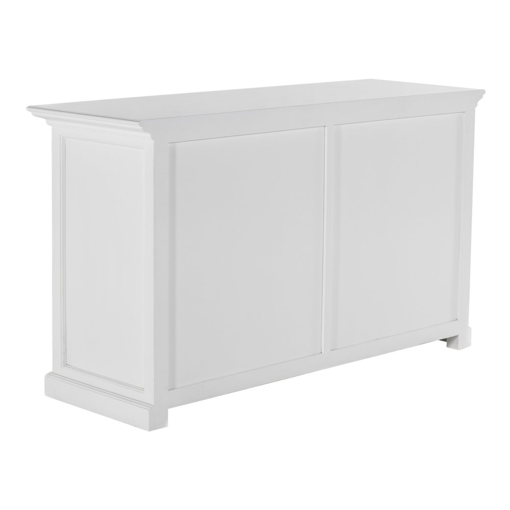 Classic White Small Buffet Table on a white background