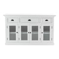 Modern Farmhouse White Buffet Server on a white background