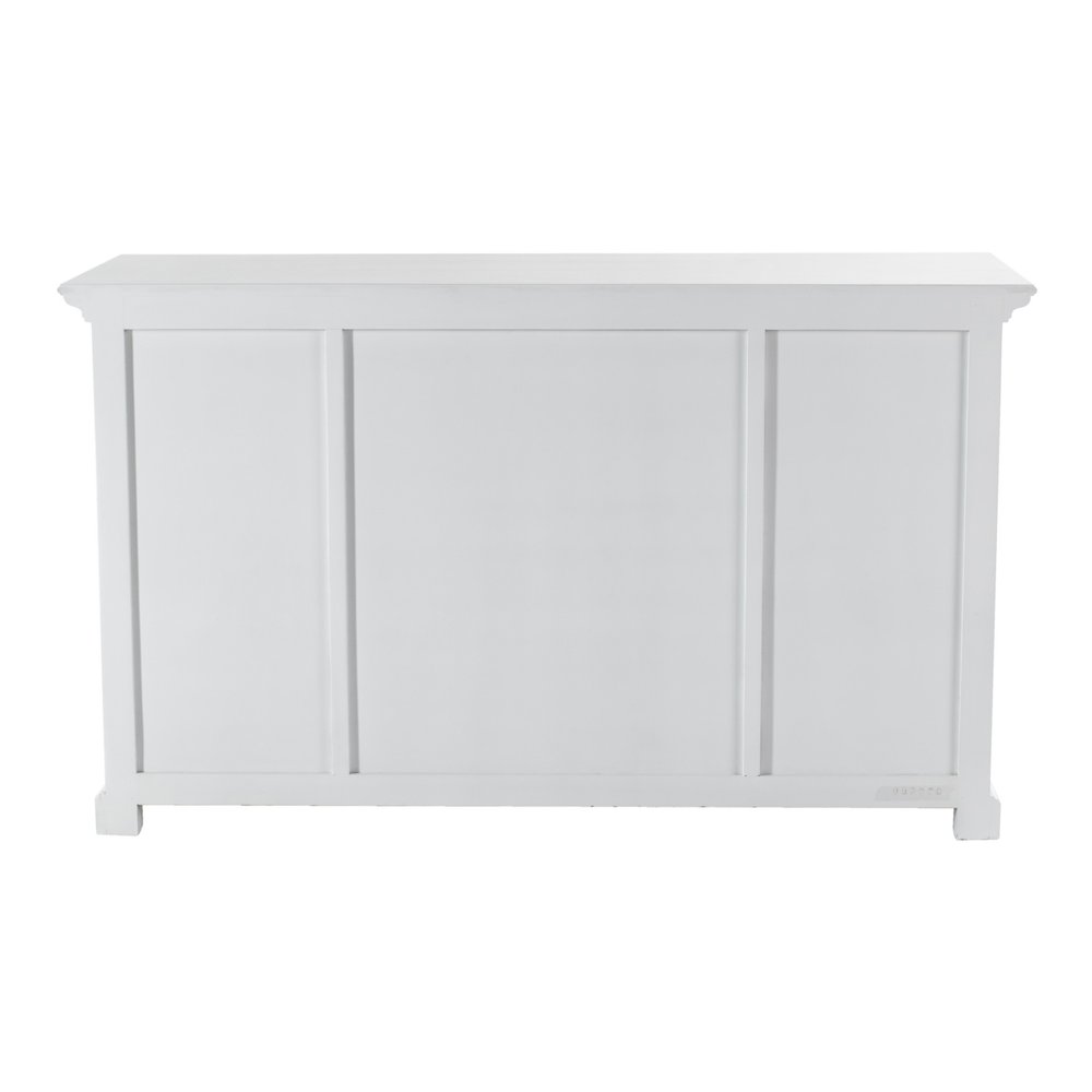 Modern Farmhouse White Buffet Server on a white background