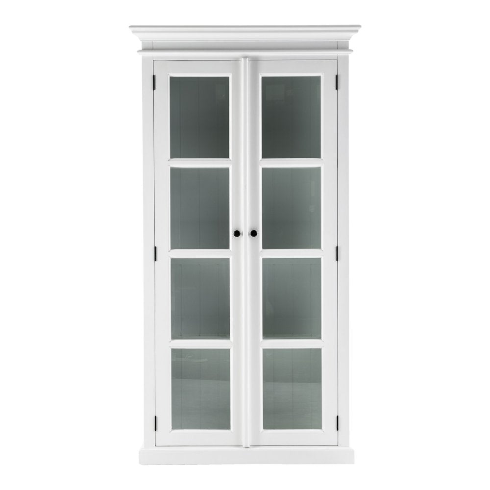 39" White Solid Wood Accent Cabinet With Two Doors