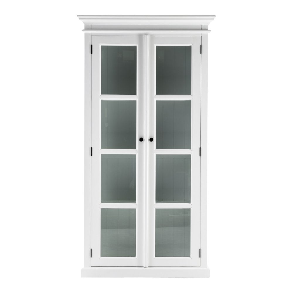 39" White Solid Wood Accent Cabinet With Two Doors
