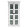 39" White Solid Wood Accent Cabinet With Two Doors