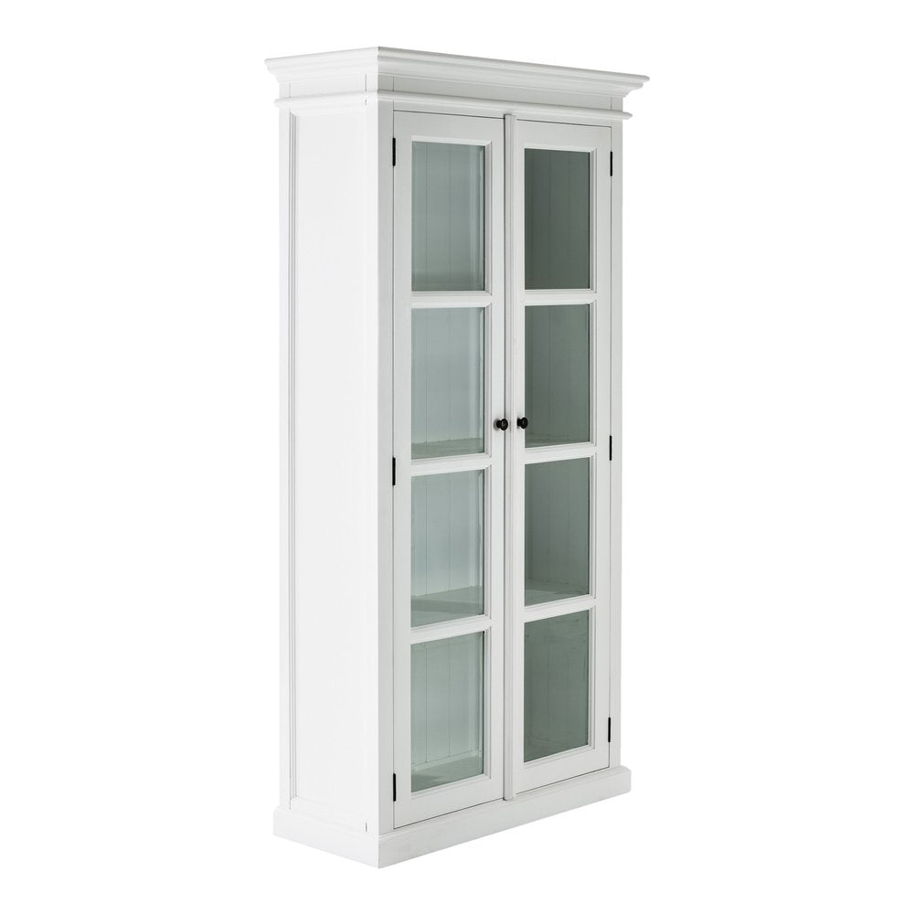 39" White Solid Wood Accent Cabinet With Two Doors