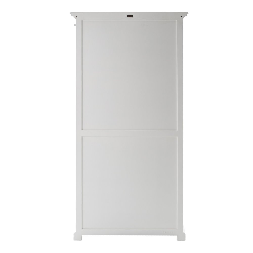 39" White Solid Wood Accent Cabinet With Two Doors