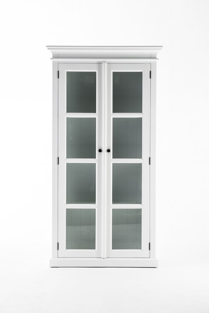 39" White Solid Wood Accent Cabinet With Two Doors