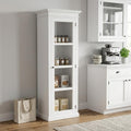 75" White Solid Wood Single Door Pantry Or Storage Closet