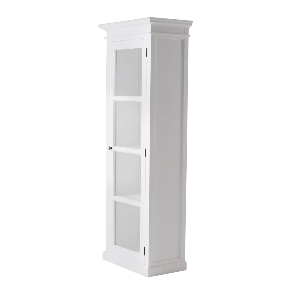 75" White Solid Wood Single Door Pantry Or Storage Closet