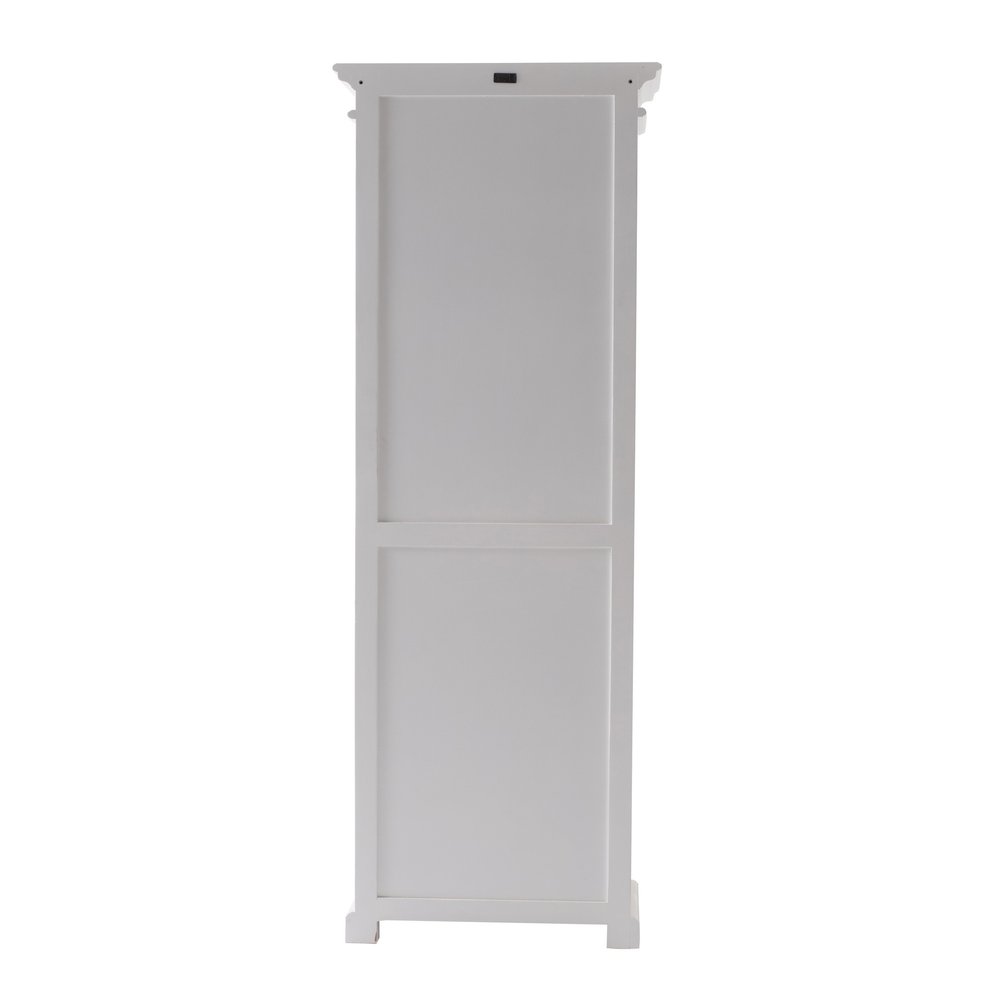 75" White Solid Wood Single Door Pantry Or Storage Closet