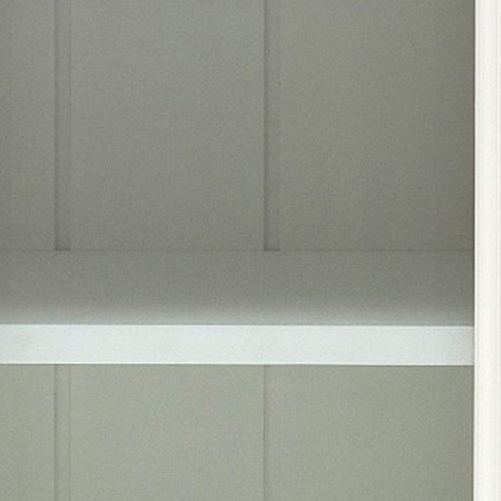 Classic White Two Level Storage Cabinet close-up detail