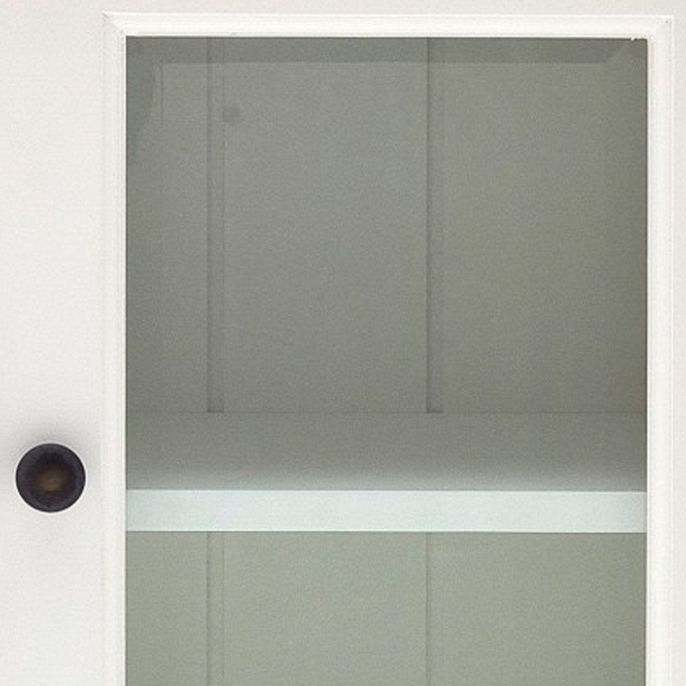 Classic White Two Level Storage Cabinet close-up detail