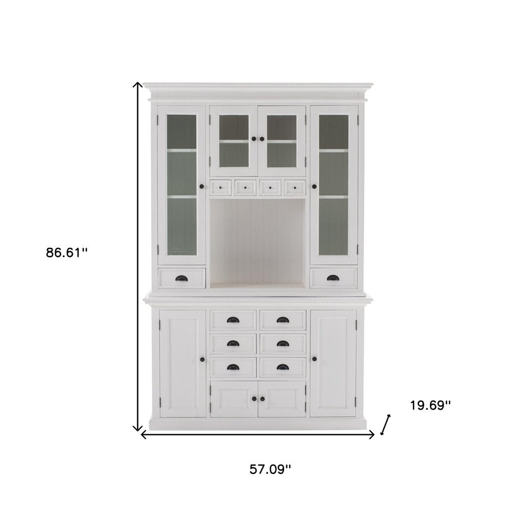 Classic White Kitchen Hutch on a white background