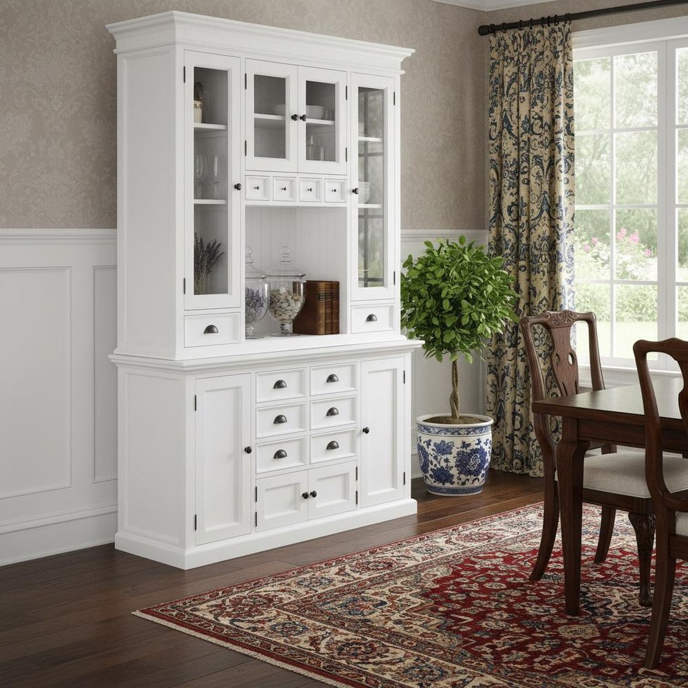 Classic White Kitchen Hutch