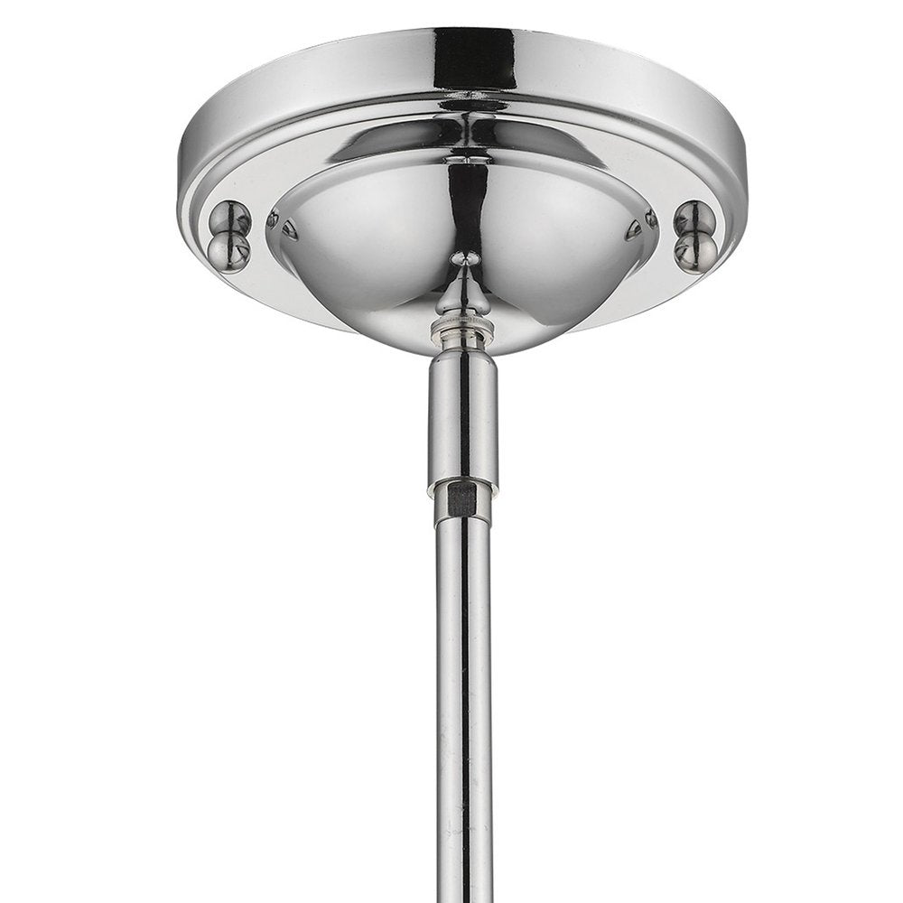 Silver Teardrop Shape Pendant Light on a white background