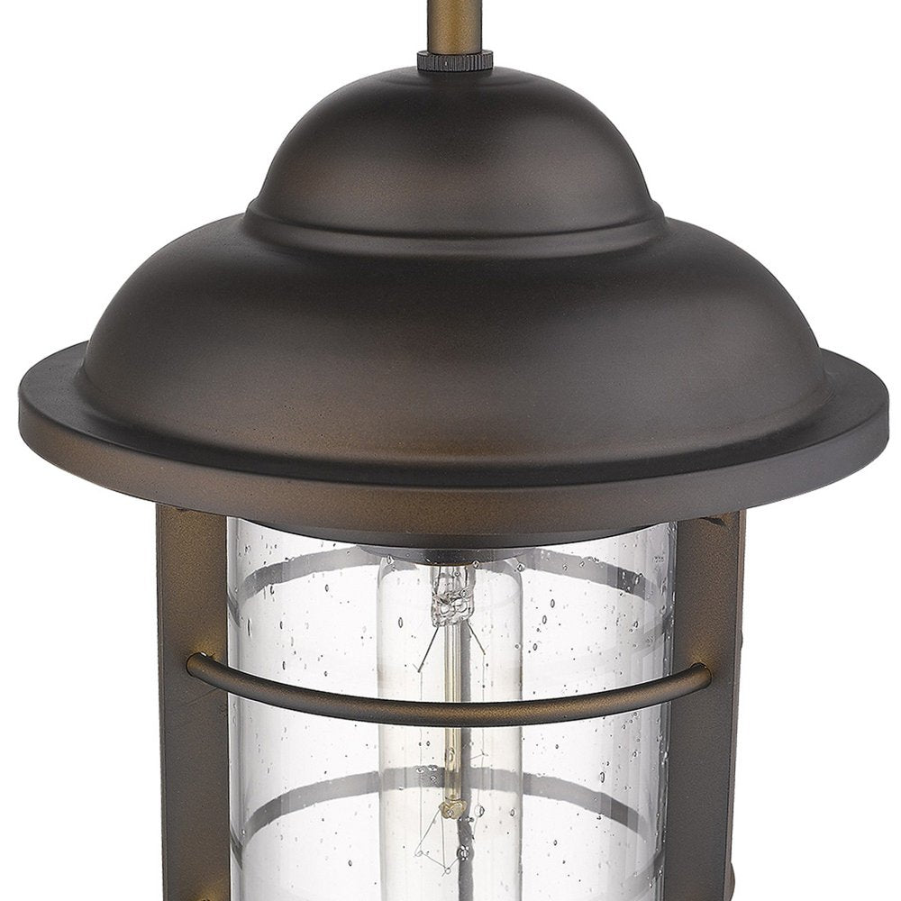 Antique Bronze Teardrop Shape Pendant Light on a white background