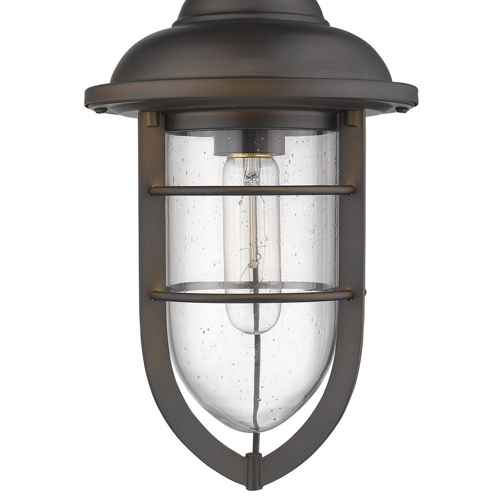 Antique Bronze Teardrop Shape Pendant Light on a white background