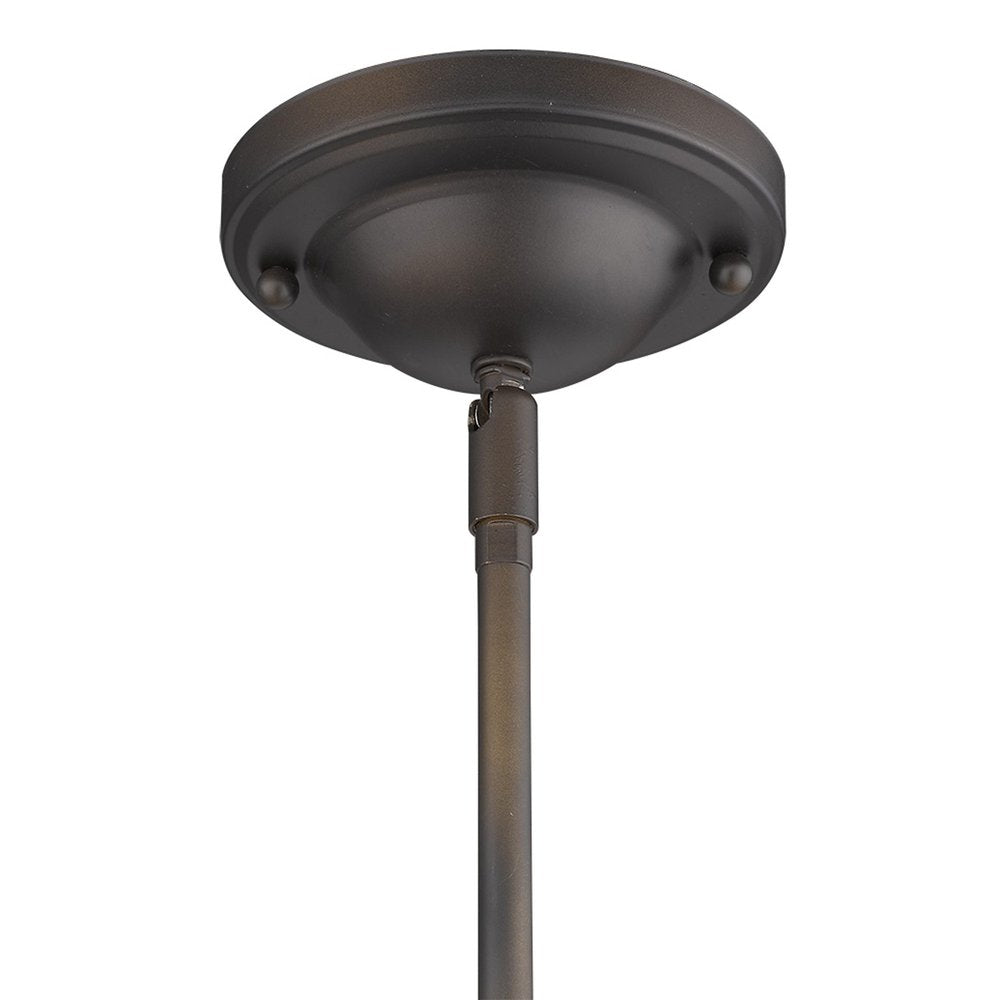 Antique Bronze Teardrop Shape Pendant Light on a white background