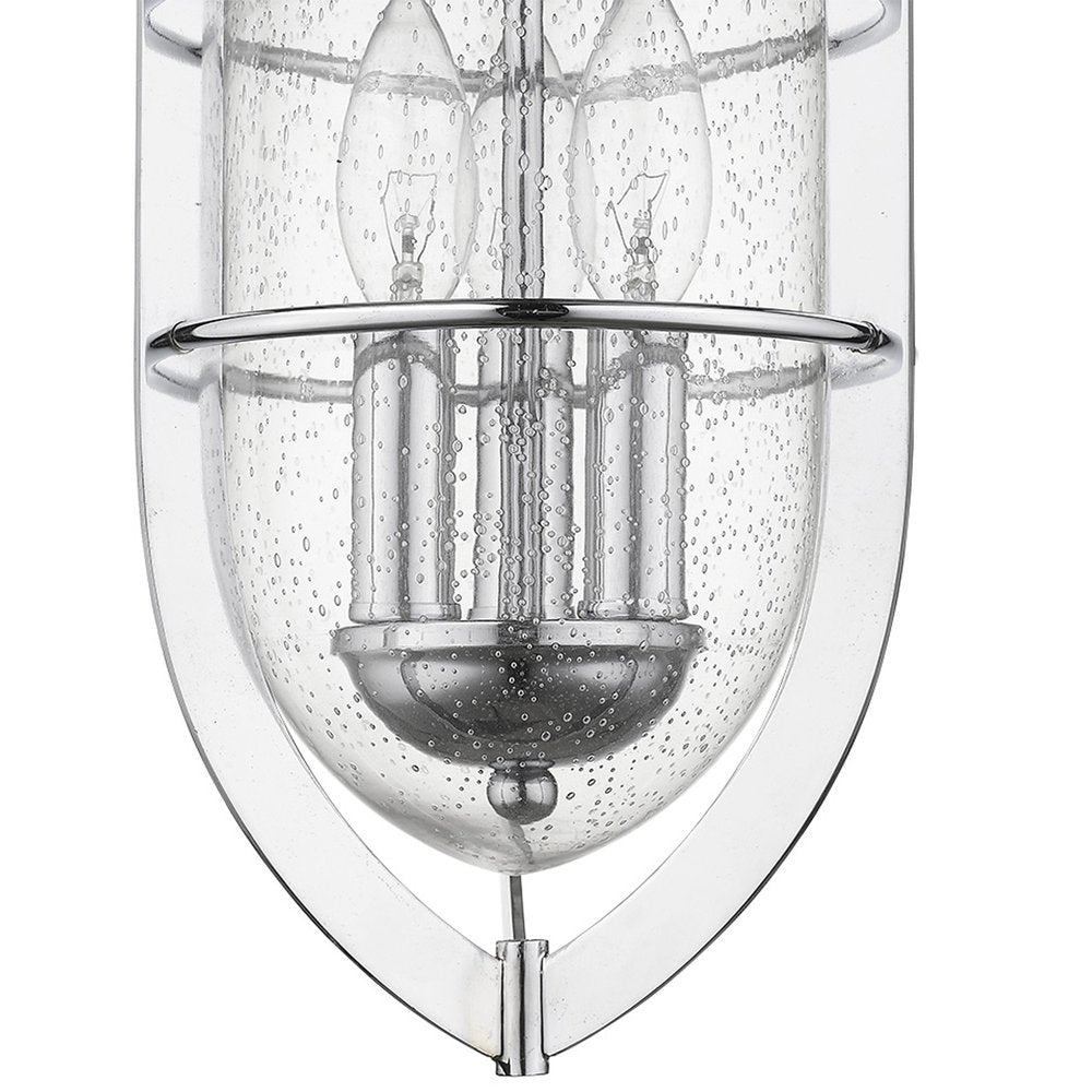 Dylan 3-Light Chrome Hanging Lantern on a white background