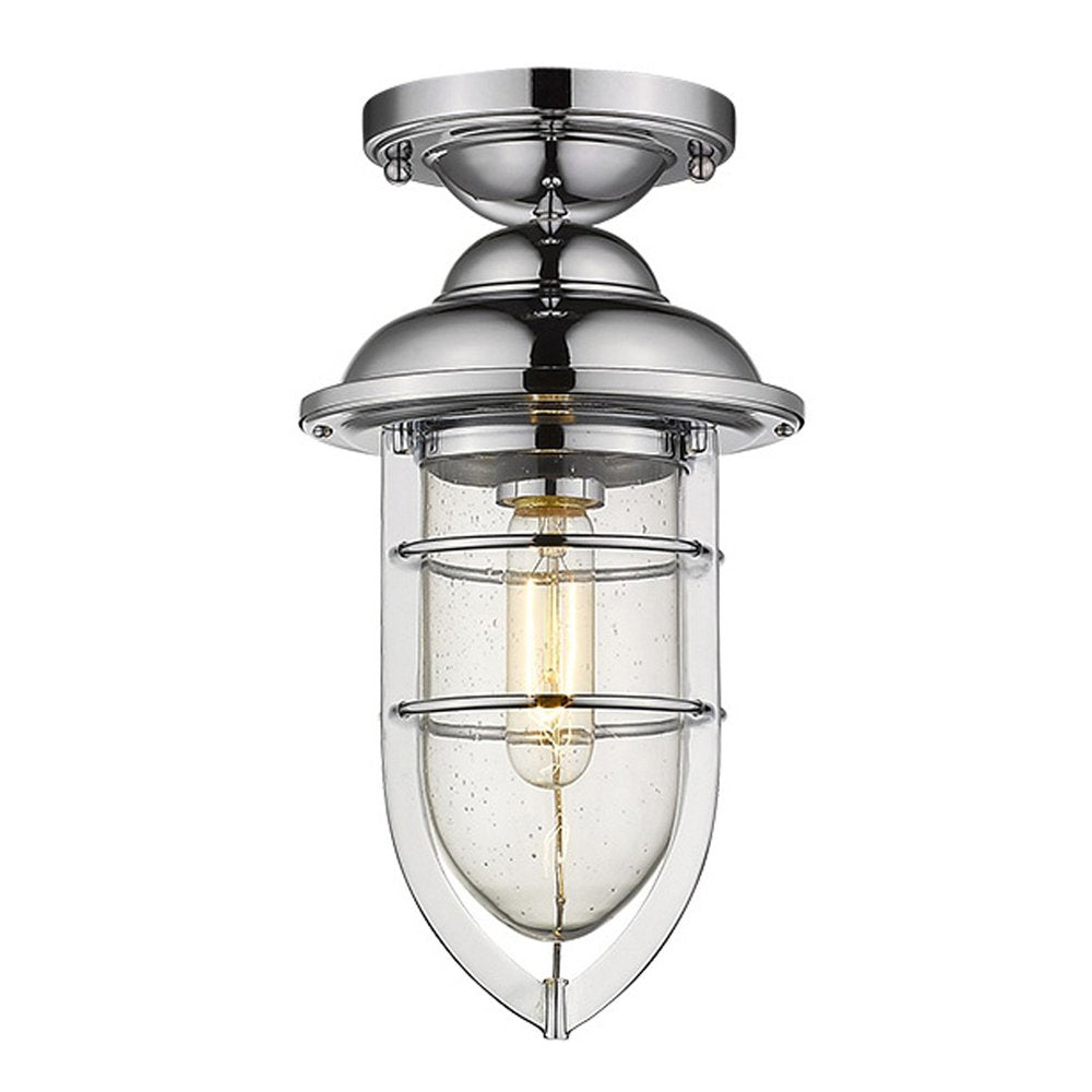 Dylan 3-Light Chrome Hanging Lantern on a white background