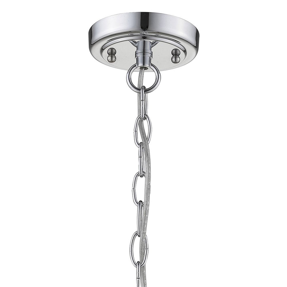 Dylan 3-Light Chrome Hanging Lantern on a white background