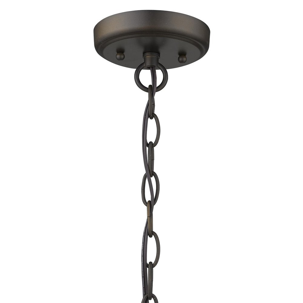 Dylan 3-Light Oil-Rubbed Bronze Hanging Lantern on a white background
