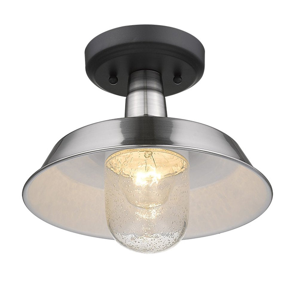 Silver Shallow Plate Adjustable Pendant Light on a white background